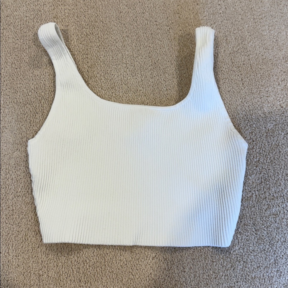 Babaton Ivory sculpt knit Tank